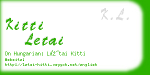 kitti letai business card